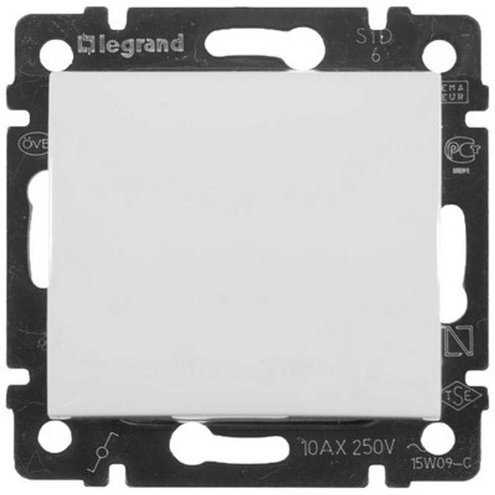 774406 Legrand Переключатель одноклавишный белый Valena