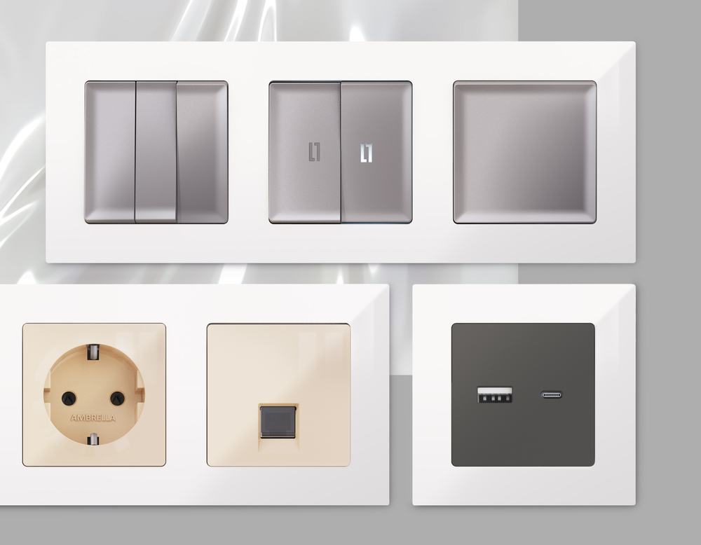 AF220101 Рамка ALFA Techno (Белый глянец) 1-ая