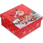 Коробка подарочная «Новогодний гость» 15,5*15,5*7,5 см