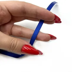 Атласная лента 6 мм, василёк