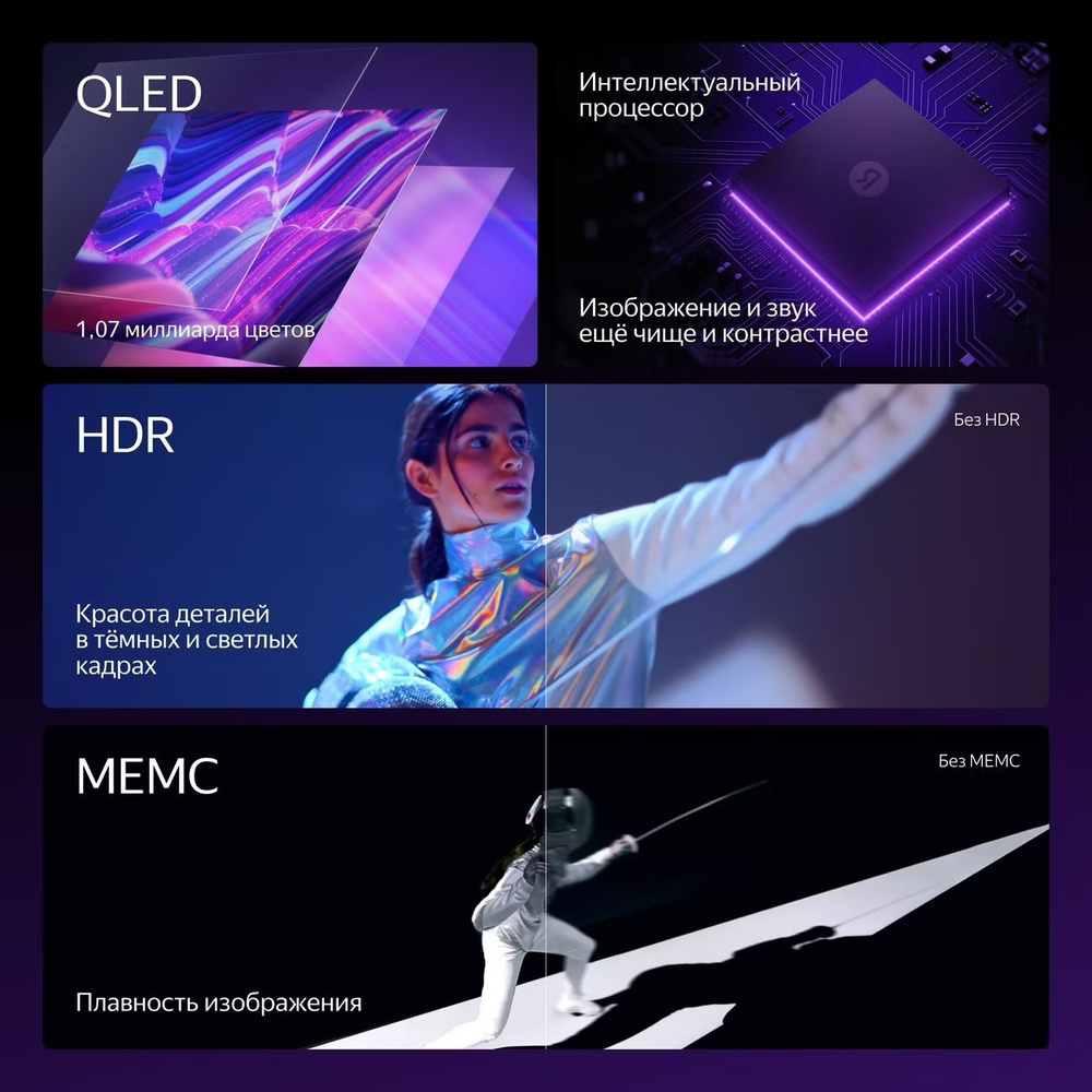 Телевизор Яндекс ТВ Станция Про с Алисой YNDX-00101К черный