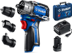 Дрель-шуруповерт аккумуляторная ЗУБР DB-125-21 КОМБИ #2 модульная, кейс