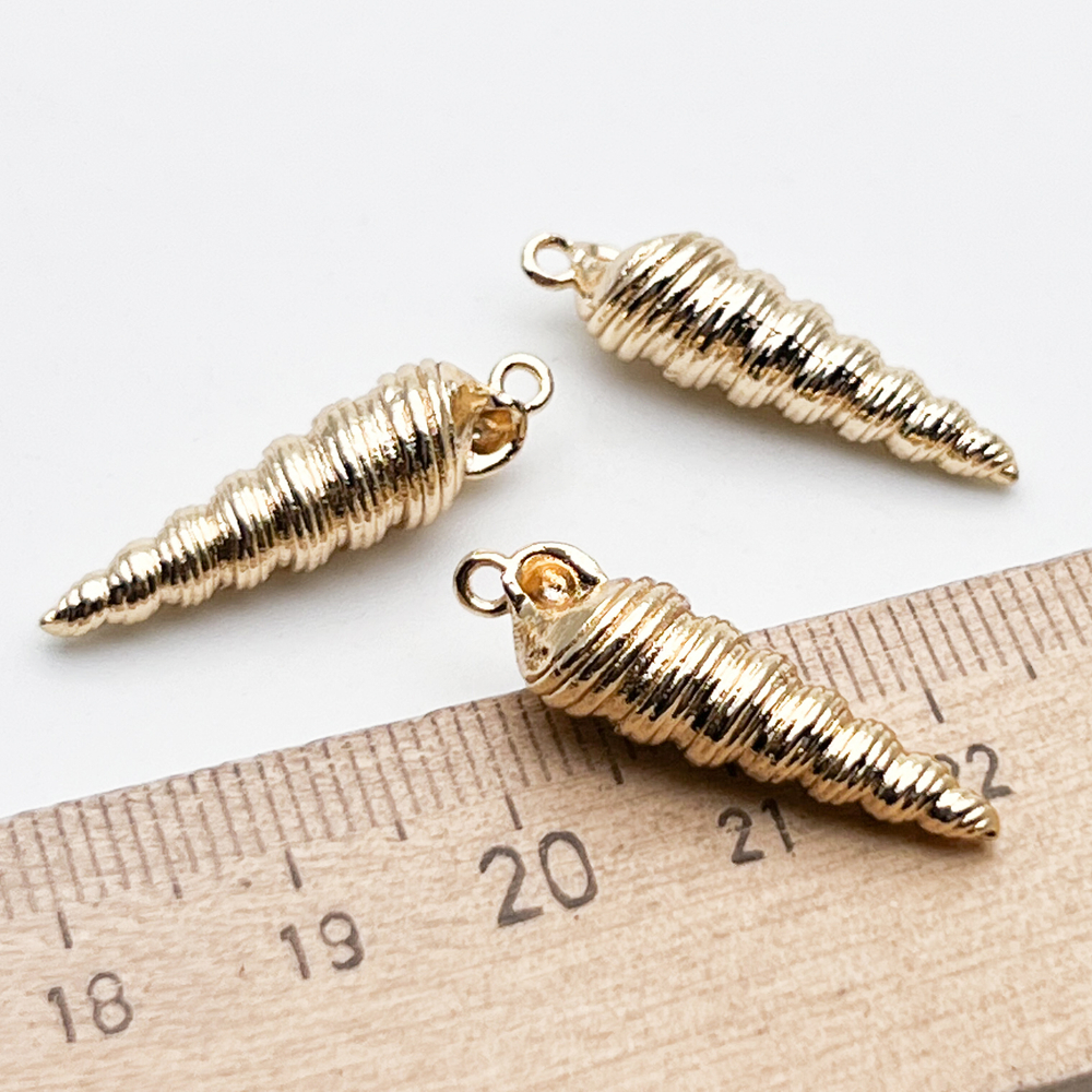 Подвеска Ракушка, цвет золото, размер 27*7 мм, цена за 1 шт