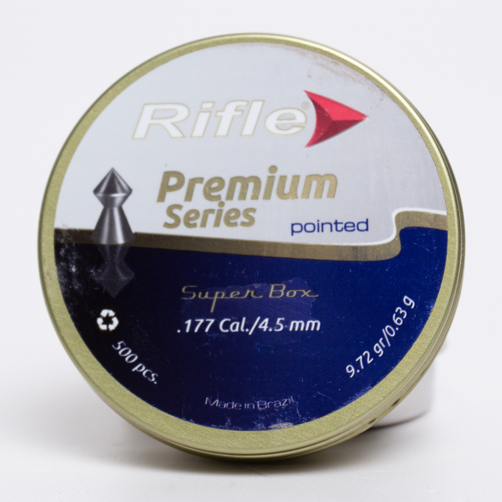 Пули RIFLE Premium Series Pointed 4,5 мм, 0,63 гр, 500 шт