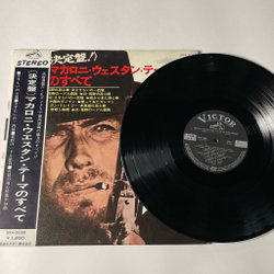 Винтажная виниловая пластинка LP Golden Themes From Italian Western Movies Музыка Из Вестернов За Пригоршню Долларов (Japan 1968) (Obi)