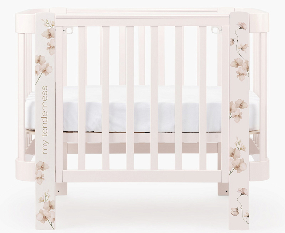 Детская кроватка-трансформер Happy baby Mommy Love в комплекте с расширением 160х70 pink