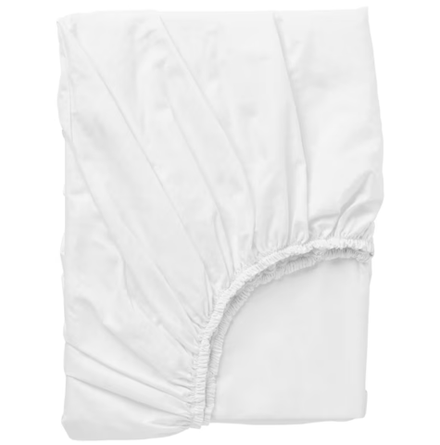 ДВАЛА DVALA Простынь на резинке, белая, 180x200 см