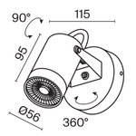 Уличный настенный светильник Outdoor O025WL-01B