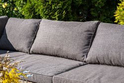 "Лунго" трансформирующийся диван из искусственного ротанга (гиацинт), цвет соломенный