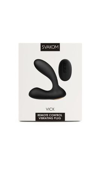 Массажер простаты  Vick Black с вибрацией и ДУ