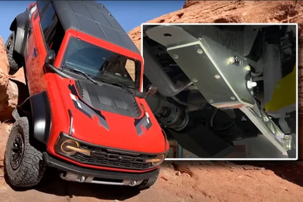 Защита рамы и крепления нижних рычагов с HDPE-накладкой для Ford Bronco Raptor 2022+ Бронко Раптор