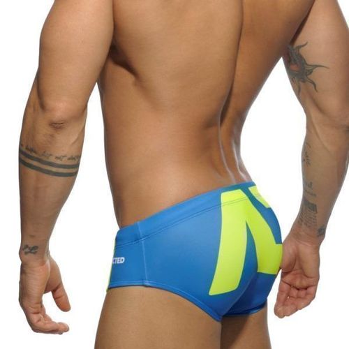 Мужские плавки брифы синие с принтом Addicted