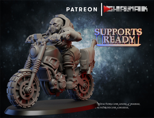 Genestealer Cults Atalan Jackals Байкер Генокульта №2 миниатюра для dnd, днд, pathfinder, фентези, Настольная игра, НРИ, Варгейм, РПГ