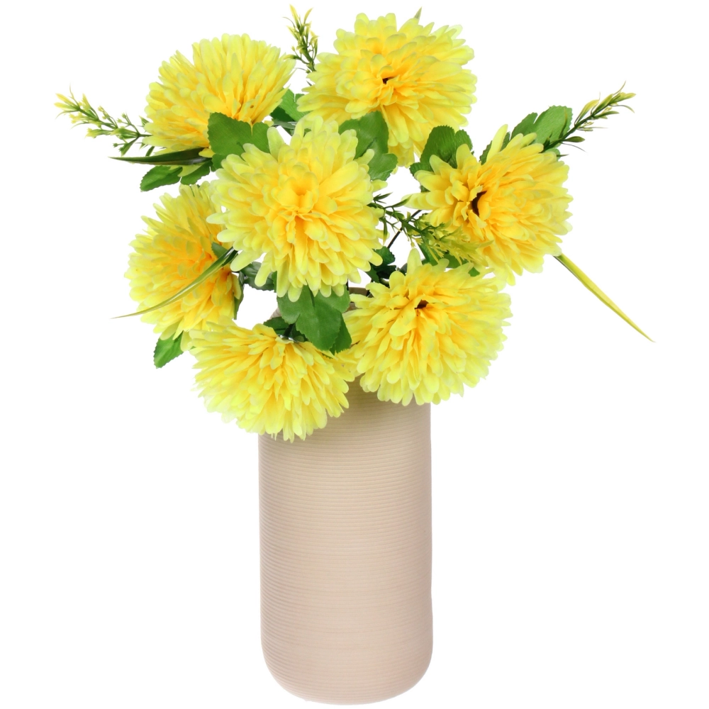 Искусственные цветы «Цветочная мелодия» Хризантемы 40см 7 цветков желтые