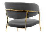 Стул на металлокаркасе Woodville Kamelia темно-серый, золотой