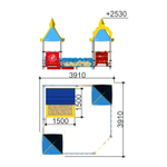 Песочный дворик «Море» с горкой Romana 109.13.00-01 (песочница с тентом)