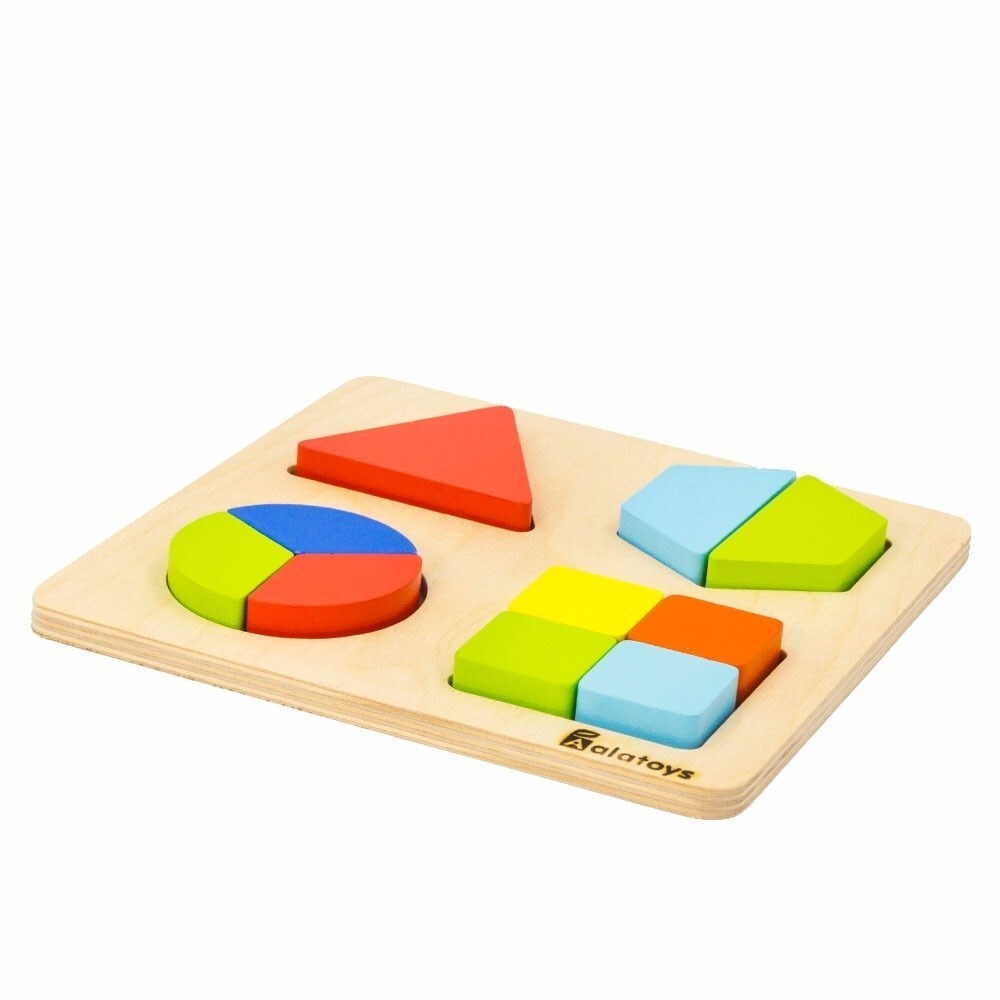 Пазл "Дроби", развивающая игрушка для детей, обучающая игра из дерева