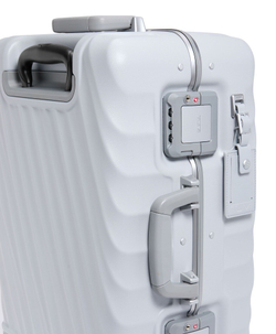 Чемодан ручная кладь/Pearl grey text