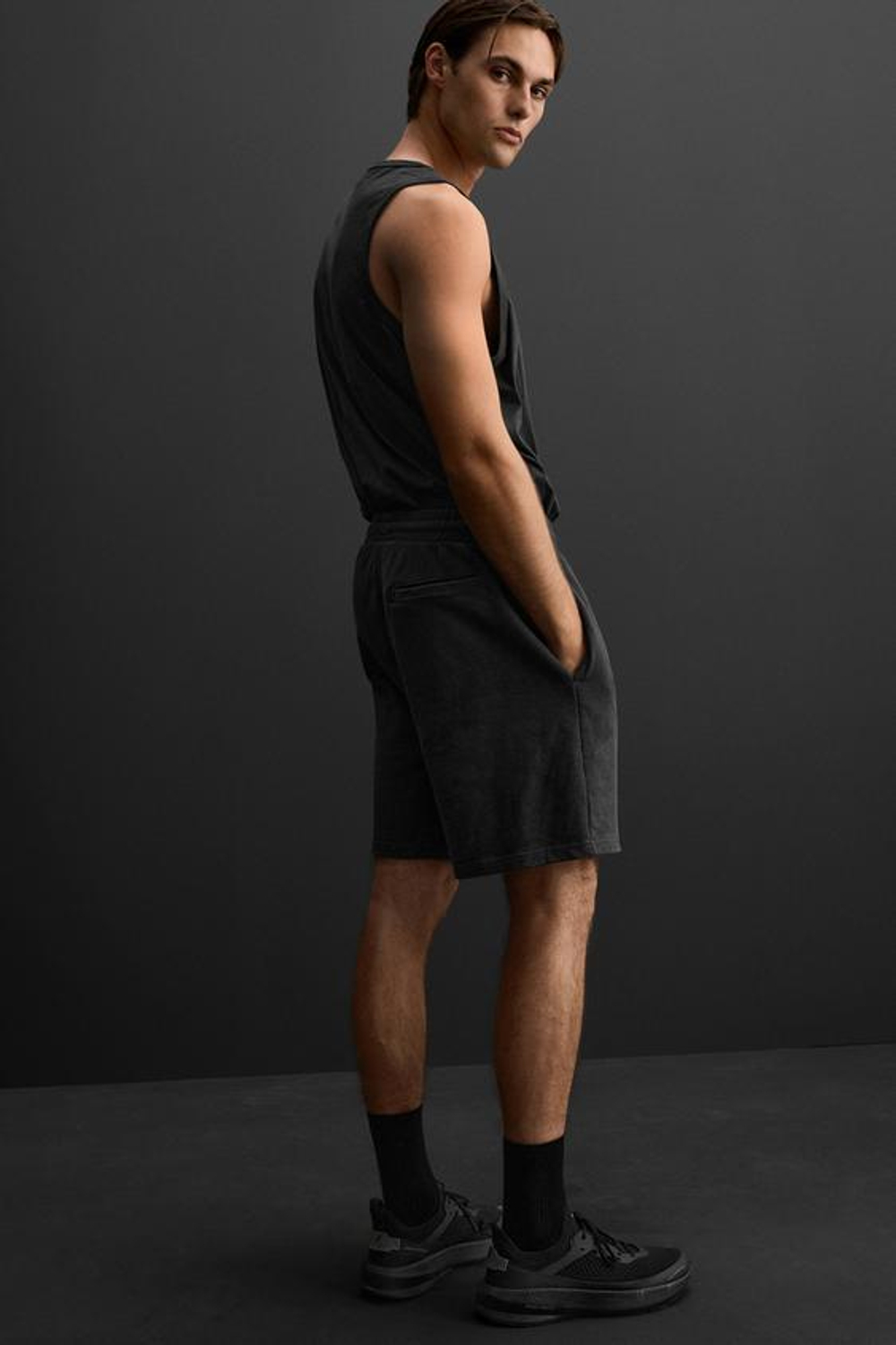 ZARA ШОРТЫ ИЗ ЖАККАРДОВОЙ ТКАНИ, ЧЕРНЫЙ