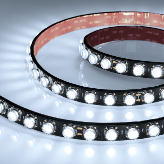 Светодиодная лента герметичная Arlight 21W/m 42LED/m 2835SMD холодный белый 5М FLT-PS-A42-BLACK-23mm 24V 040919
