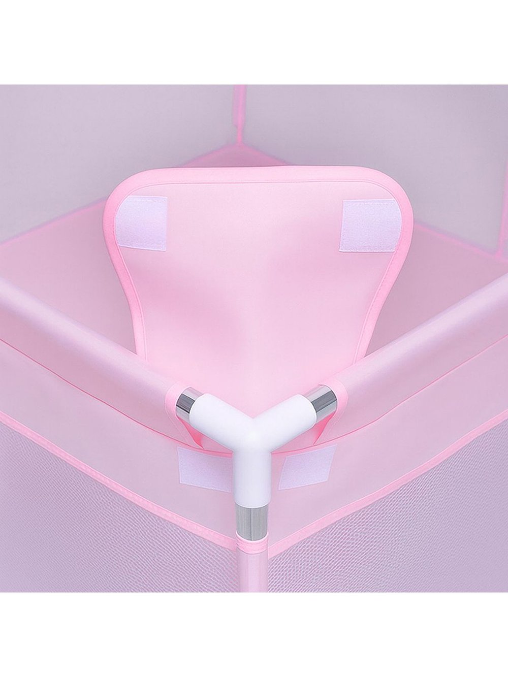 Манеж детский квадратный 128*128*65см цвет розовый (M12-3)