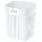 Стаканчик для зубных щеток 9*9*11см «VELVET» белый
