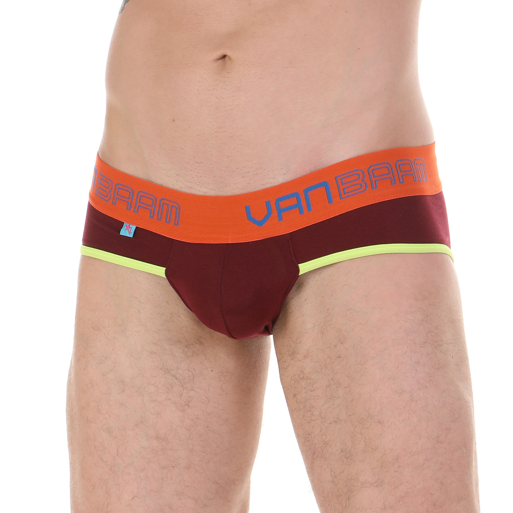 Трусы мужские слипы бордовые Van Baam VB45209