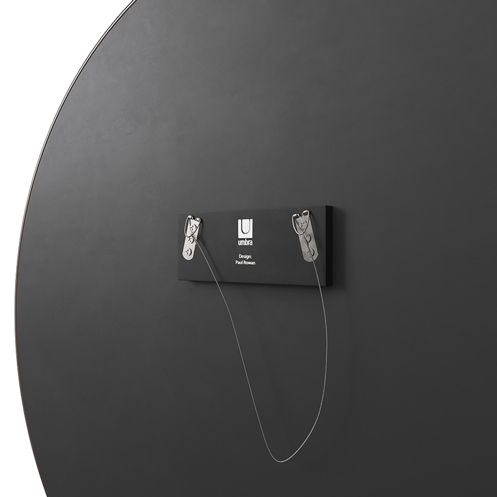 Зеркало настенное HUBBA D86 см титан, Umbra