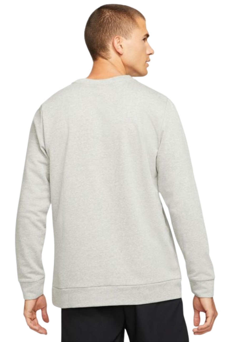 Мужская теннисная кофта Nike Dri Fit LS Crew M - dark grey heather/black