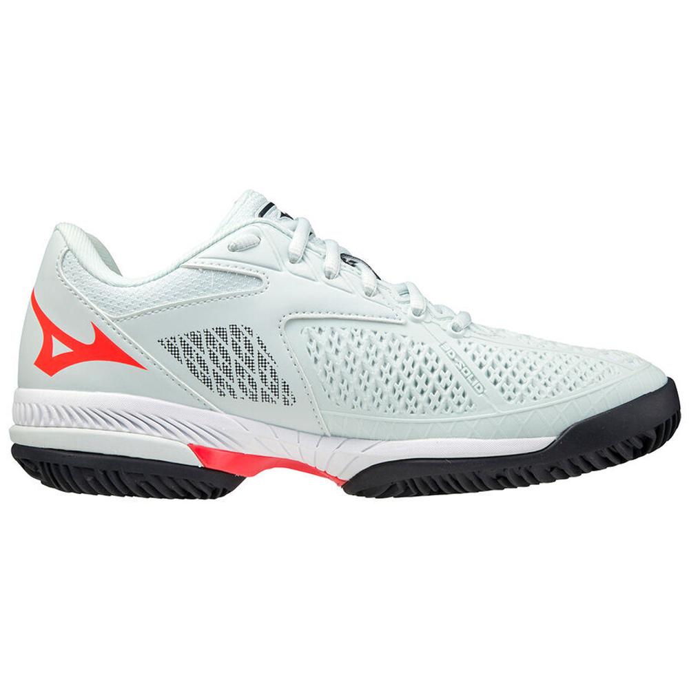 Женские Кроссовки теннисные Mizuno Wave Exceed Tour 4 CC W - wblue/ignition red/salute