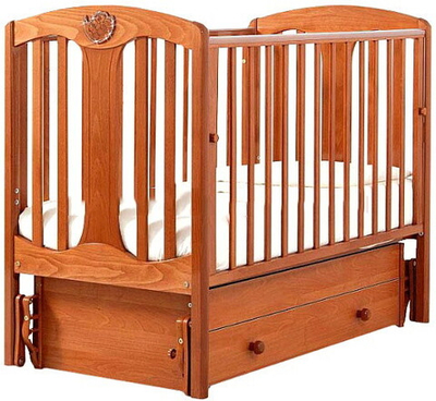 Детская кроватка Гандылян Диана (маятник универсальный) 120x60 см вишня