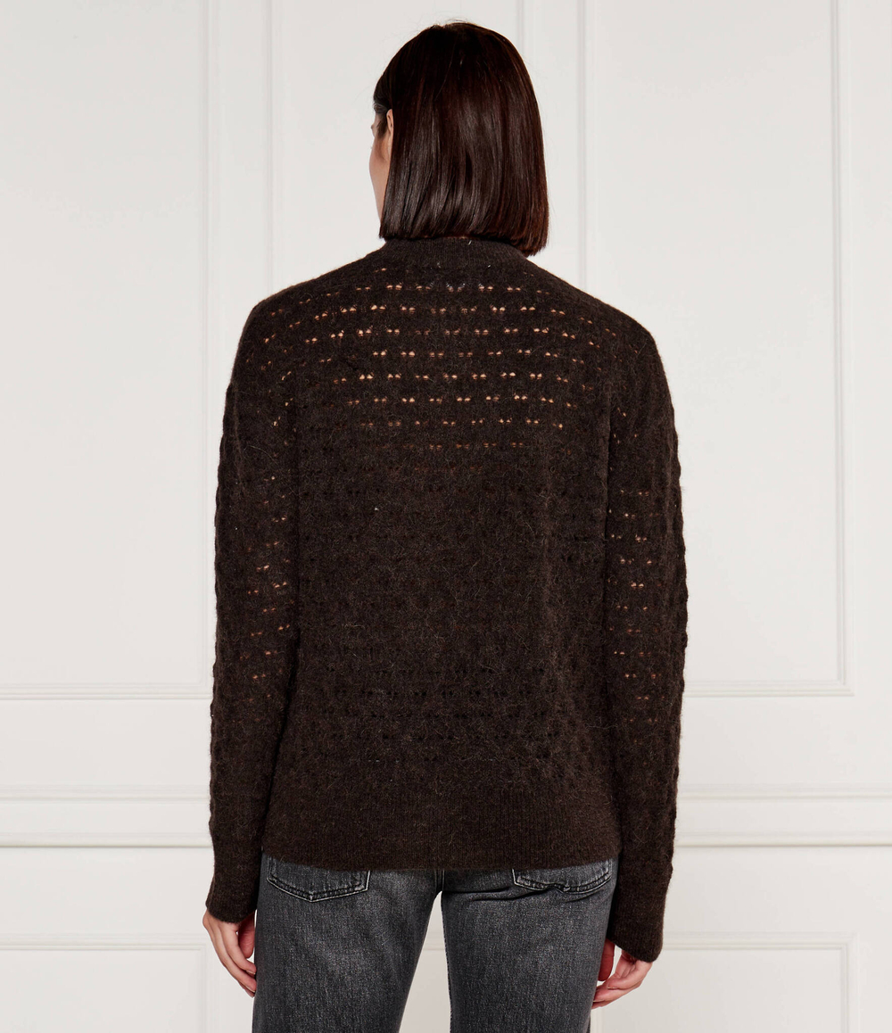 Хлопковый свитер Saanour Sams\u00f8e Sams\u00f8e - коричневый(F24100071)