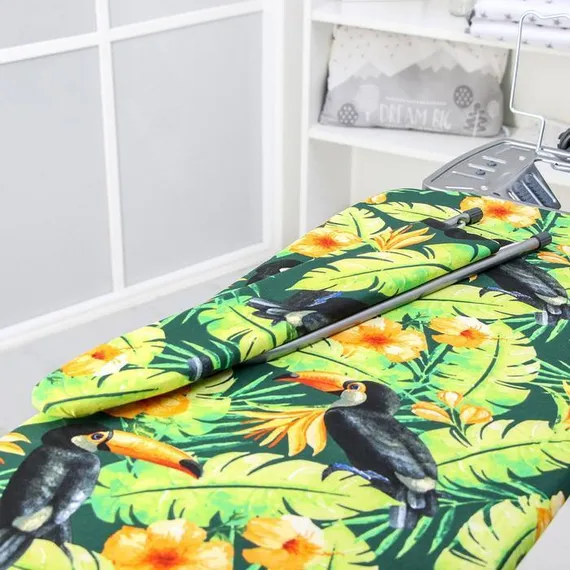 Доска гладильная Nika «Эльза де люкс», 122×40 см, металл, регулируемая высота до 93 см рисунок МИКС