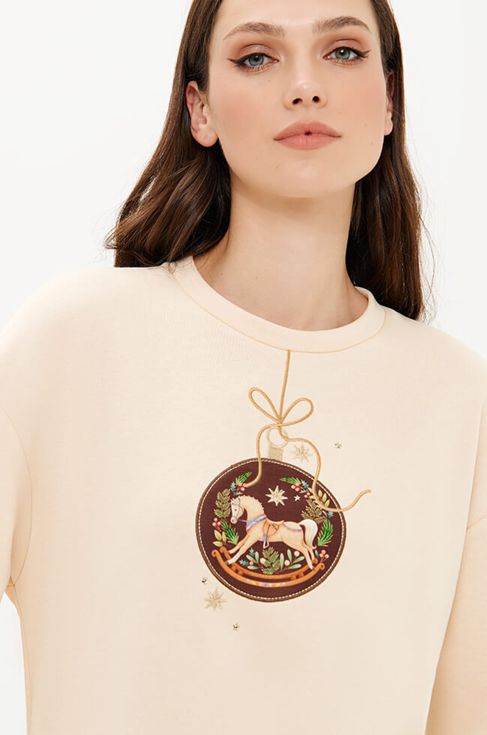 23439 Свитшот женский (бежевый.)