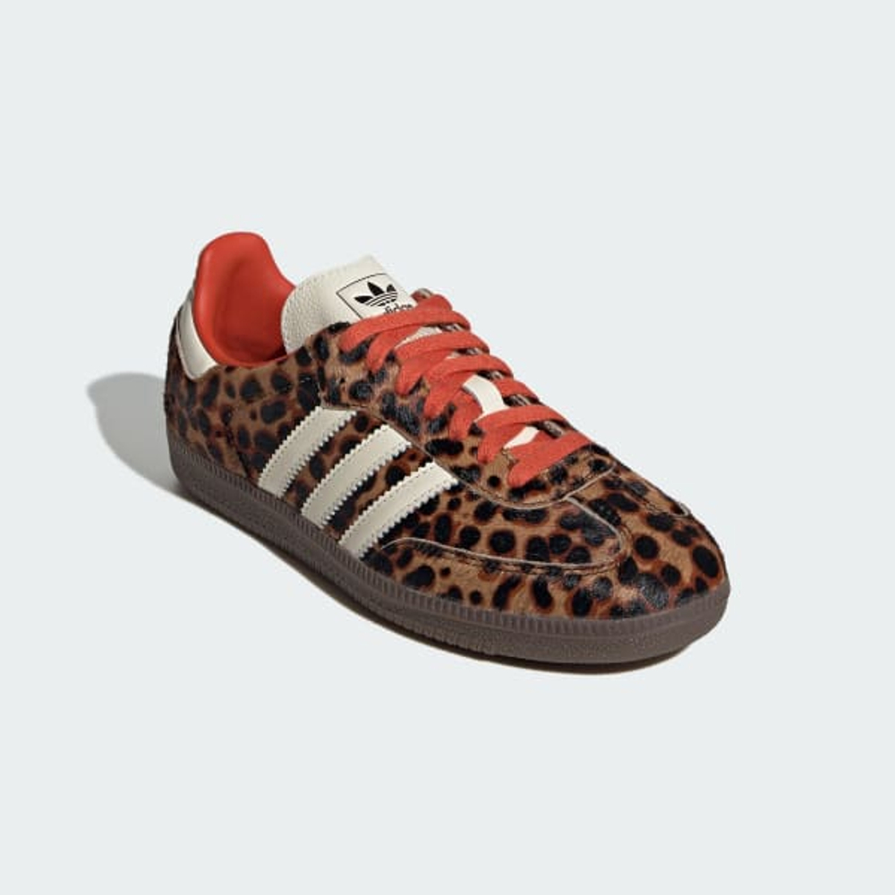 ADIDAS Кроссовки Samba OG с леопардовым принтом, коричневый/красный