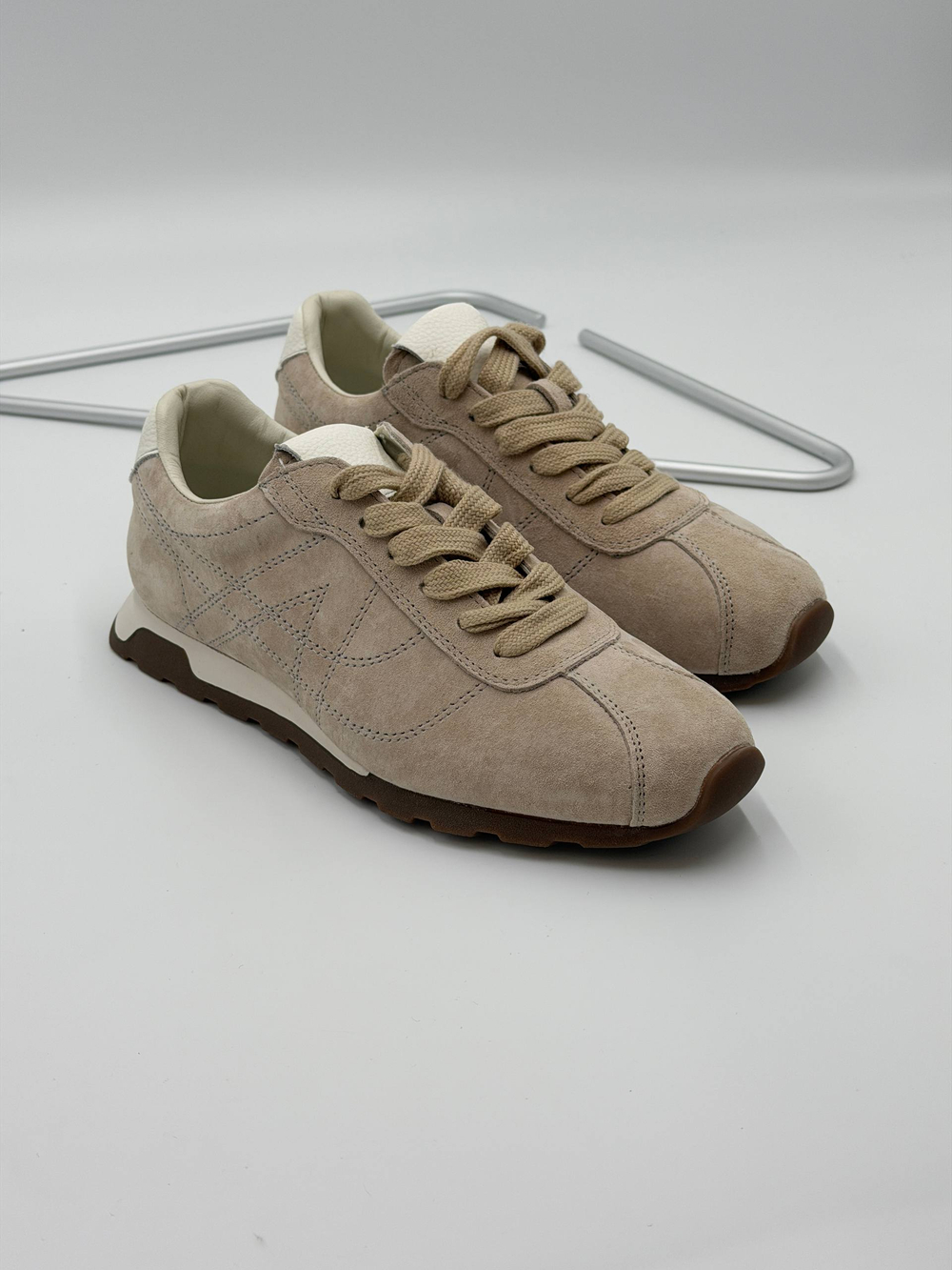 Кроссовки женские натуральная кожа арт. 295-5 цвет "бежевый"