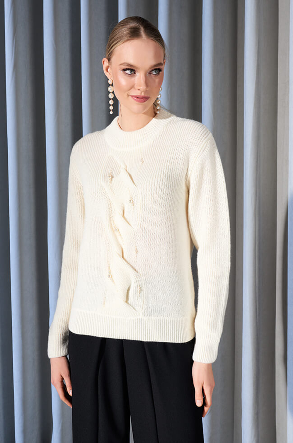 22956 Джемпер женский (ванильный)