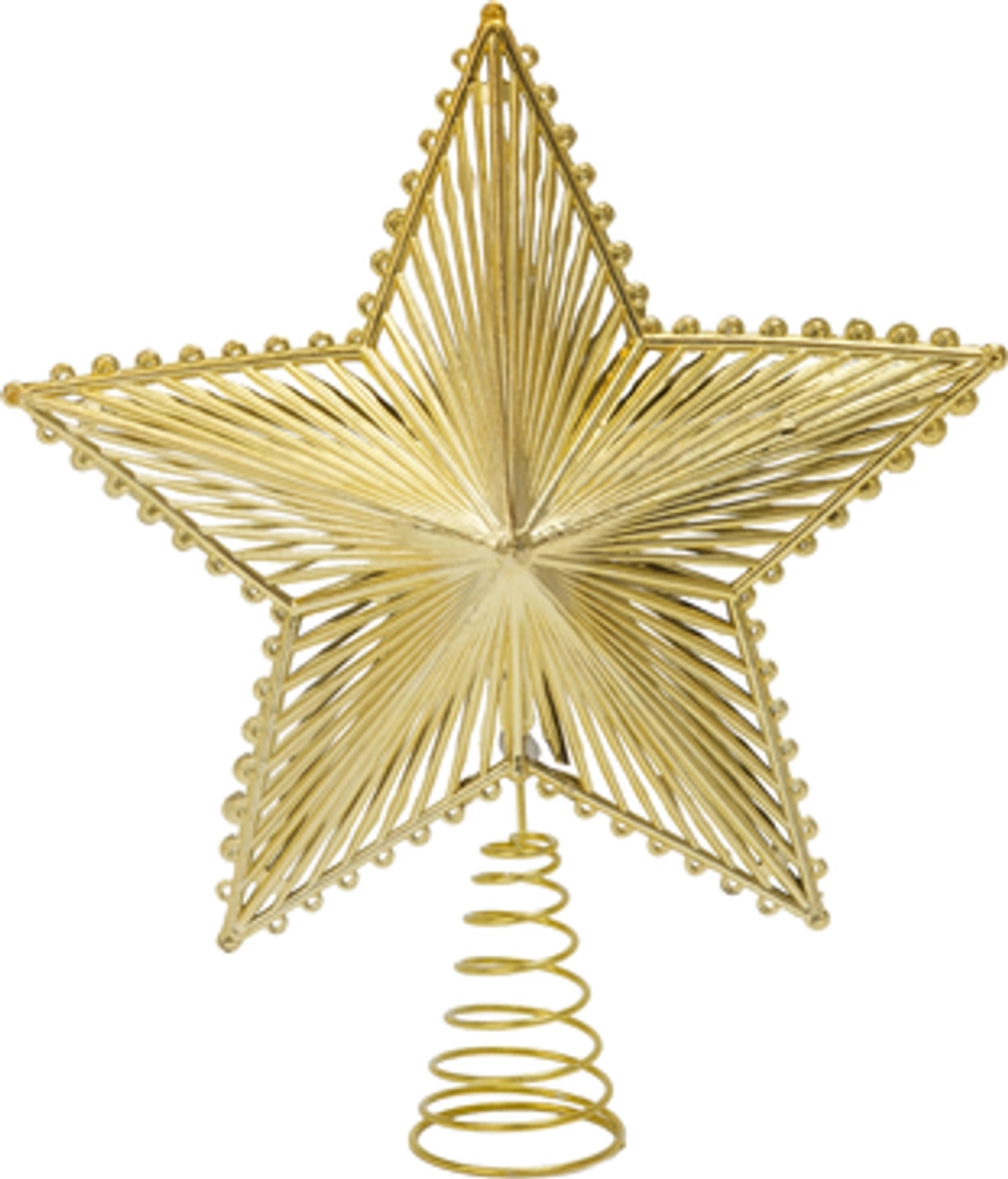 Верхушка елочная Звезда 23х19см золото SYSDX-3525199