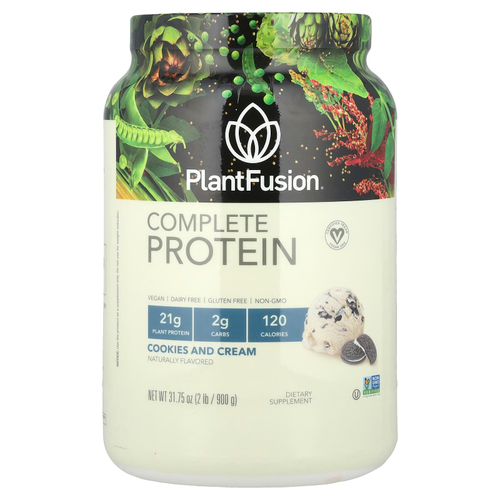 PlantFusion, Полноценный протеин, печенье и сливки, 900 г (2 фунта)