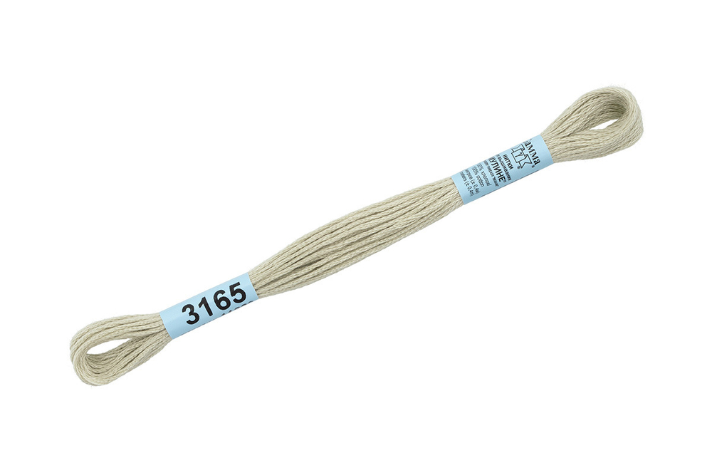 Мулине "Gamma", 100% хлопок , 8 м, №3165
