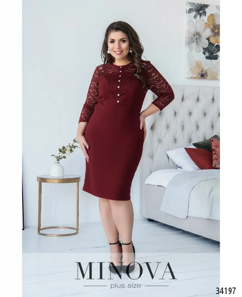 Платье 8617-бордо Minova