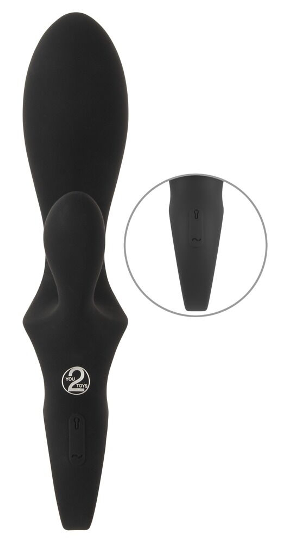 Черный вибратор-кролик с функцией расширения Inflatable Rabbit Vibrator - 18,3 см. (Цвет: черный)