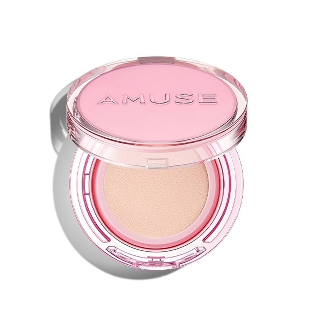 AMUSE Увлажняющий кушон с сияющим финишем DEW POWER VEGAN CUSHION 01 PURE SPF 38 PA+++