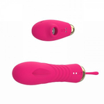 Виброяйцо с клиторальной стимуляцией и подогревом на беспроводном управлении