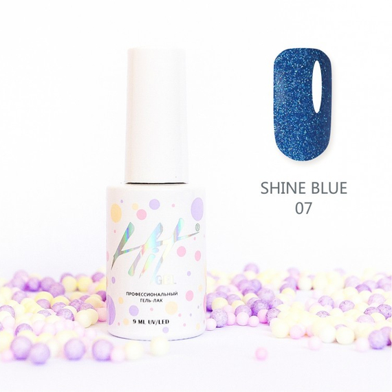 Гель-лак ТМ &quot;HIT gel&quot; №07 Shine Blue, 9 мл