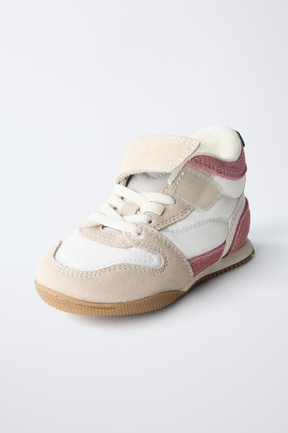 ZARA СПОРТИВНЫЕ КРОССОВКИ В СТИЛЕ РЕТРО, РОЗОВЫЙ