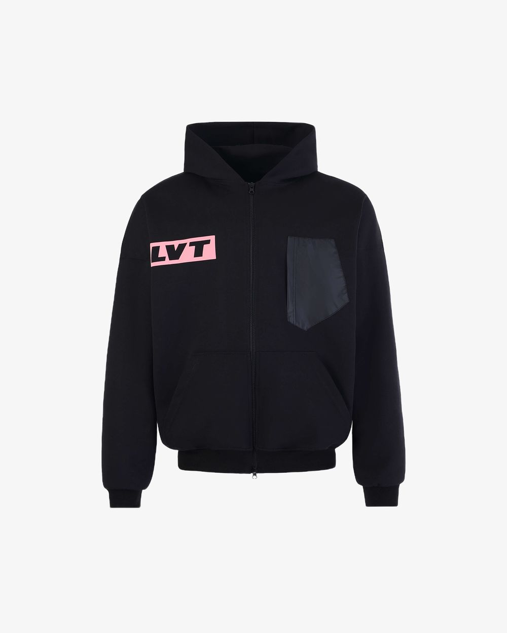 Худи Levitacia Zip Pocket Logo черная