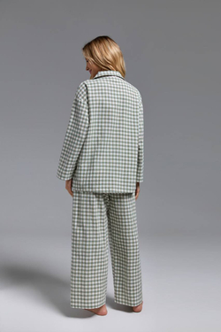 Домашняя одежда ZEPHYR HOME Зеленые Линейки (штаны)