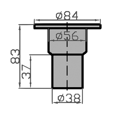 Горловина заливная Топливная Пластик 38мм  C12794-N без шильдика