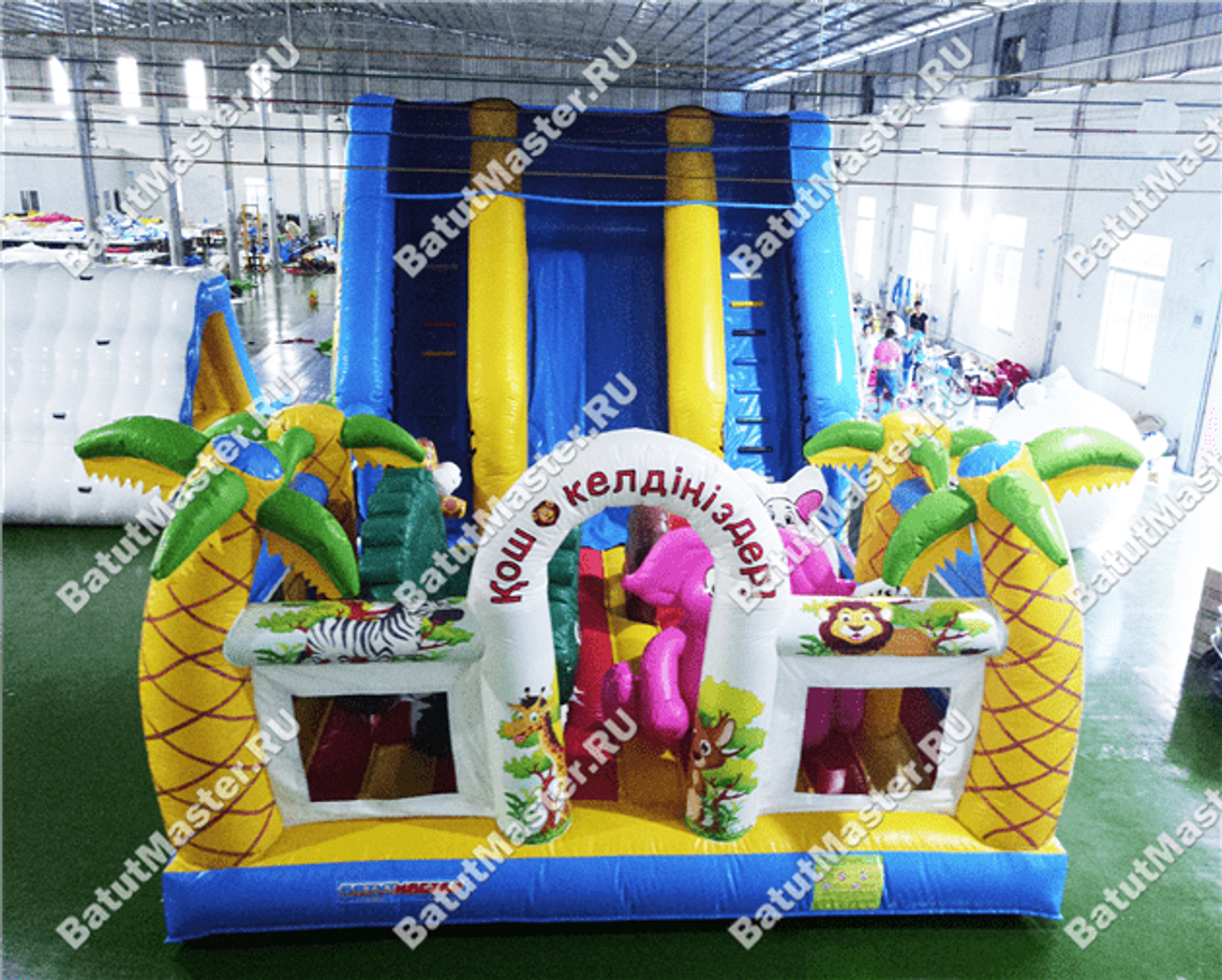 Индивидуальный пошив батута в тематике джунглей для Казахстана